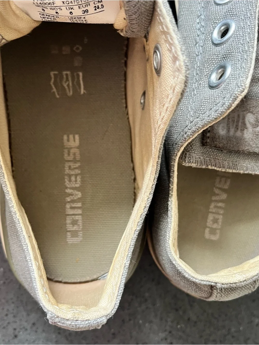 Converse all star Slip-On Canvas Sneakers in gray, shoeleys-less style - Picture 5 of 8